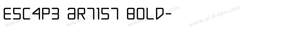 Escape Artist Bold字体转换